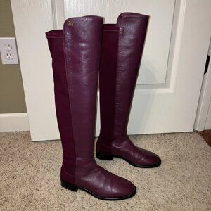 STUART WEITZMAN Boots 5050 KEELAN S5447 OTK Burgundy - Sz 7 B Made in Spain